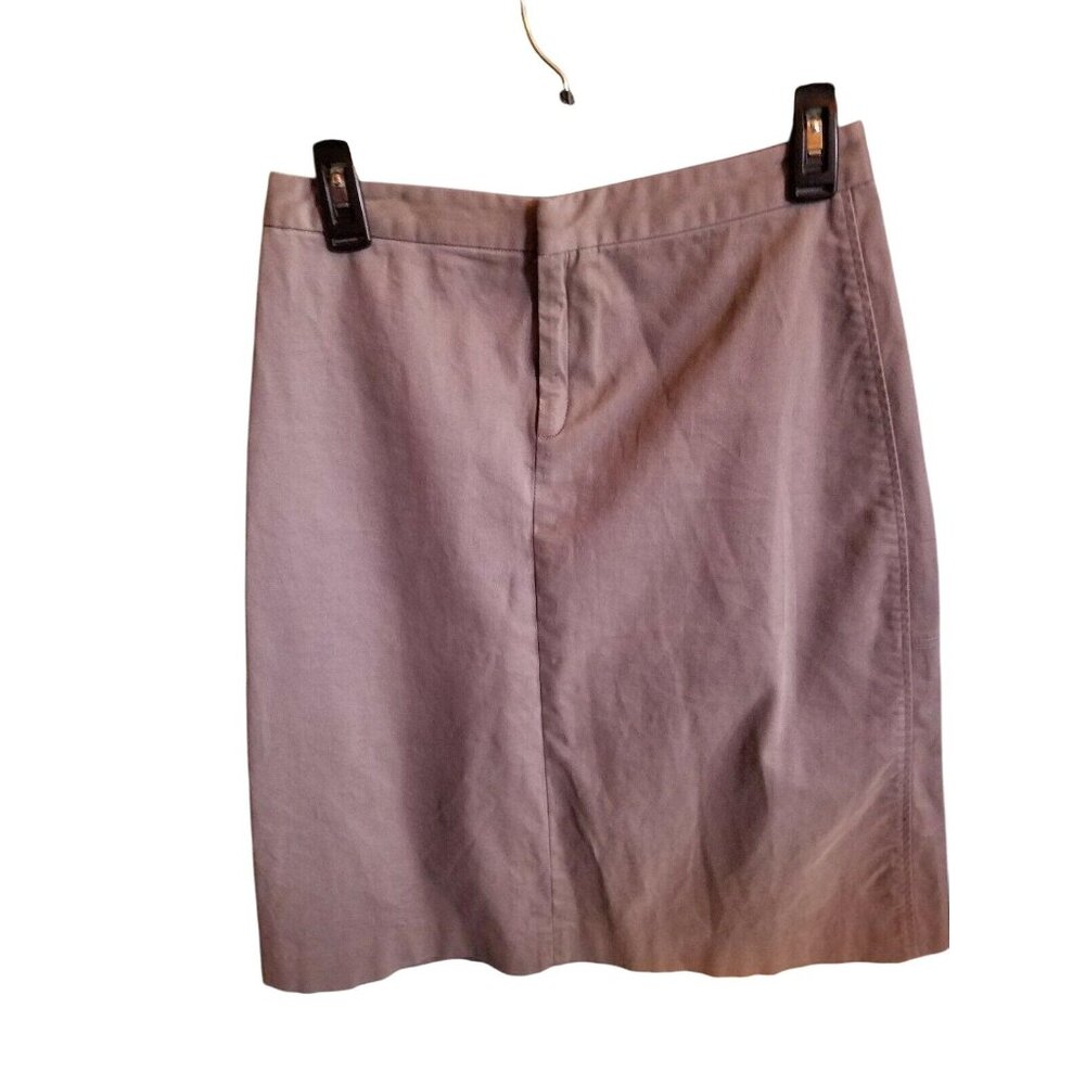 Banana Republic Stretch Womens Gray Straight Skirt Sz 4 Zippered Slit